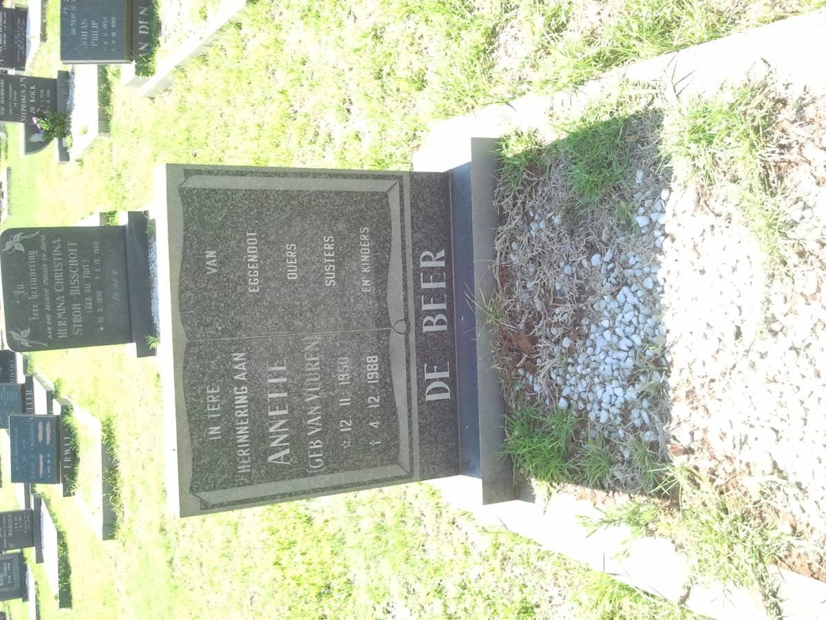 BEER Annette, de nee VAN VUUREN 1950-1988