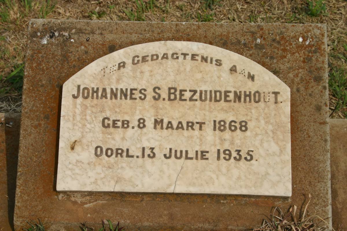 BEZUIDENHOUT Johannes S. 1868-1935