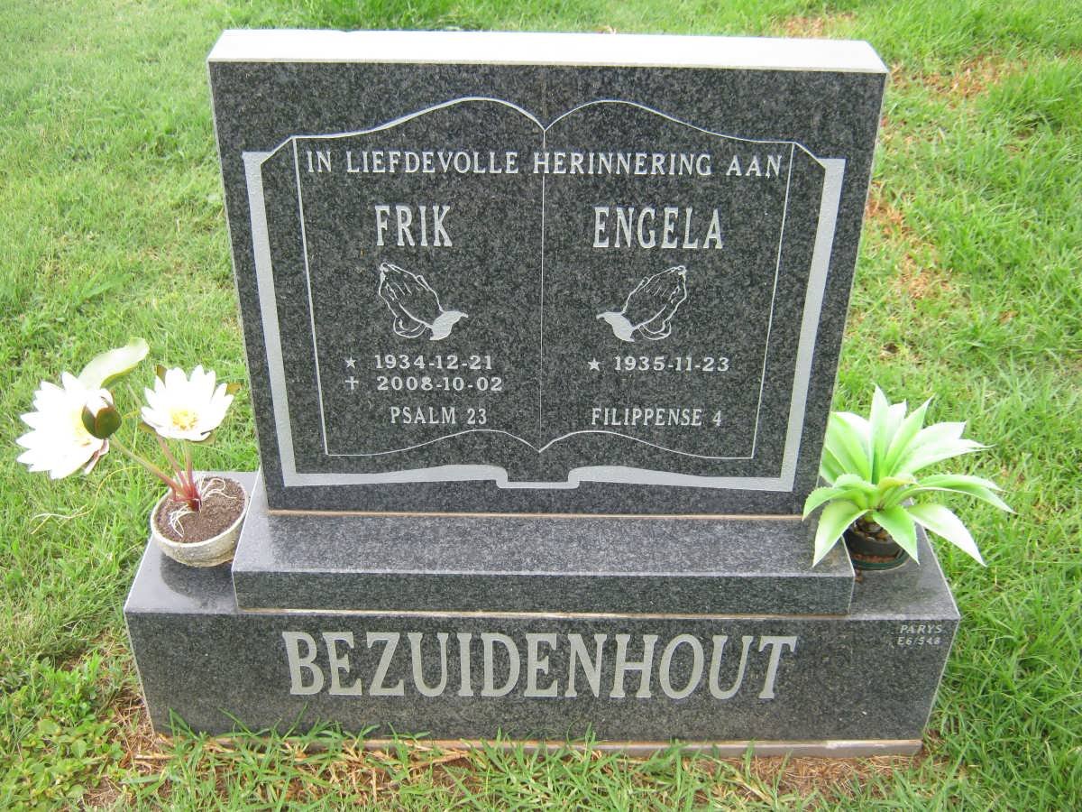 BEZUIDENHOUT Frik 1934-2008 &amp; Engela 1935-