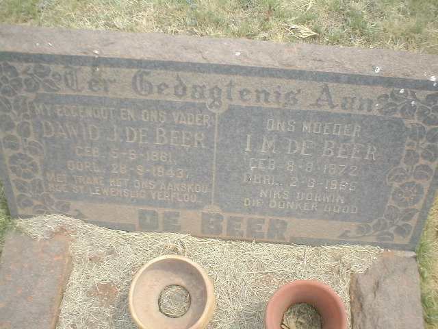 BEER Dawid, de 1881-1943 &amp; I.M. 1872-1966