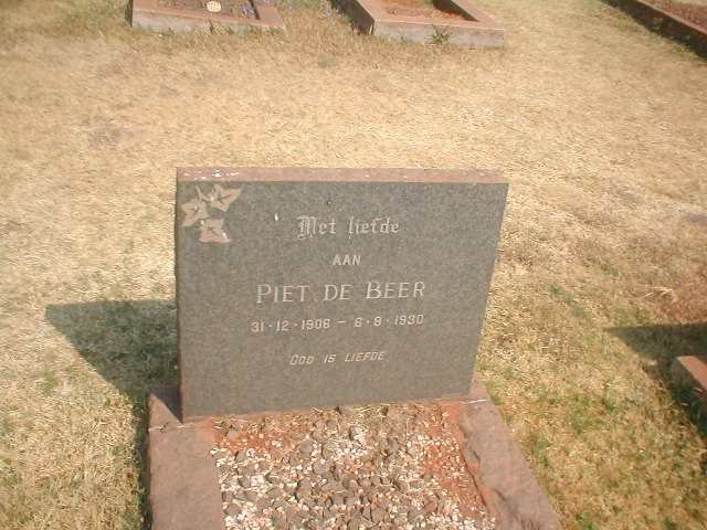 BEER Piet, de 1906-1930