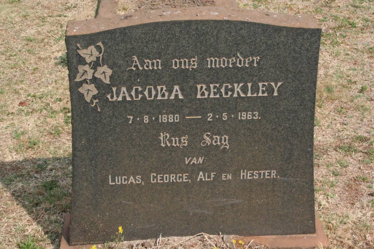 BECKLEY Jacoba 1880-1963