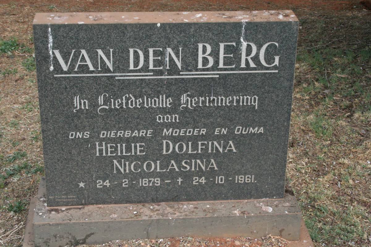 BERG Heilie Dolfina Nicolasina, van den 1879-1961