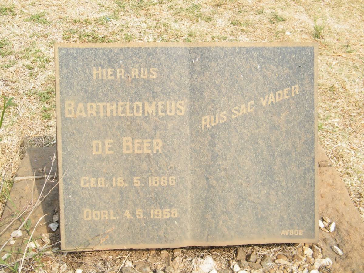 BEER Barthelomeus, de 1886-1958 
