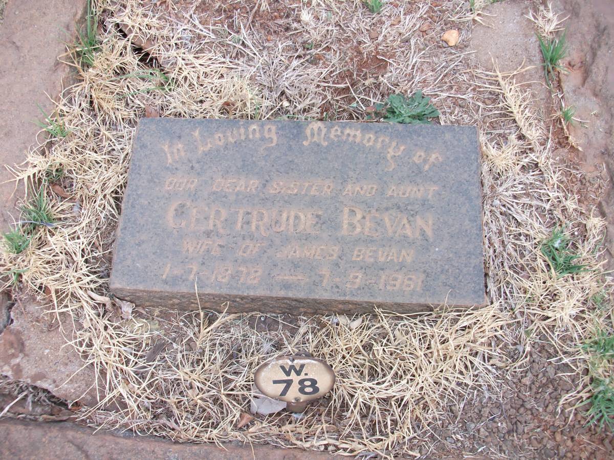 BEVAN Gertrude 1878-1961