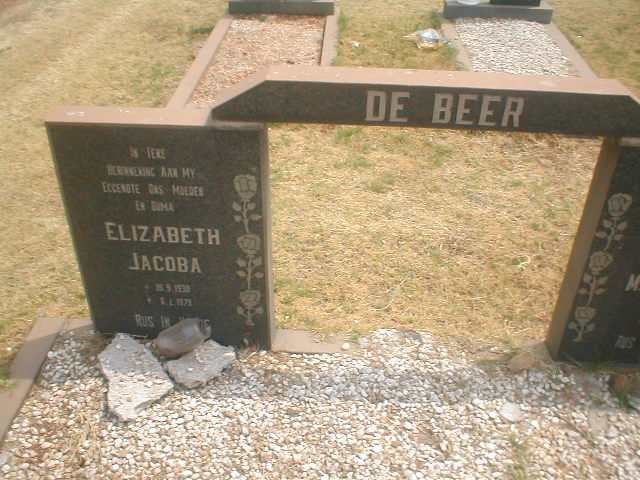 BEER Elizabeth Jacoba, de 1930-1973