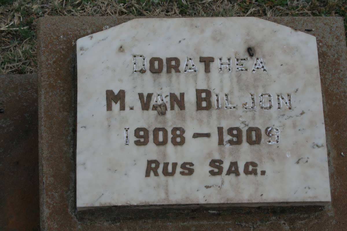 BILJON M., van 1908-1909