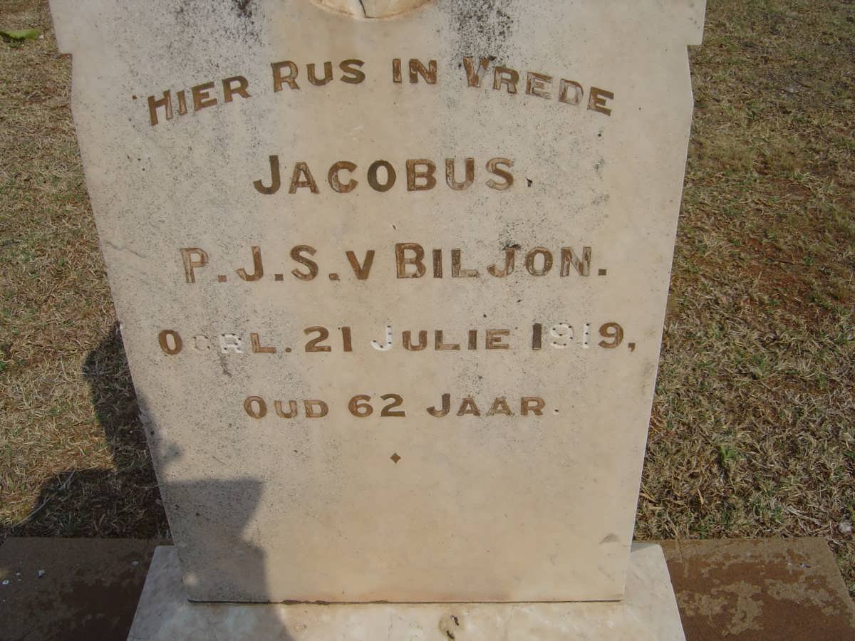 BILJON Jacobus P.J.S., v. -1919