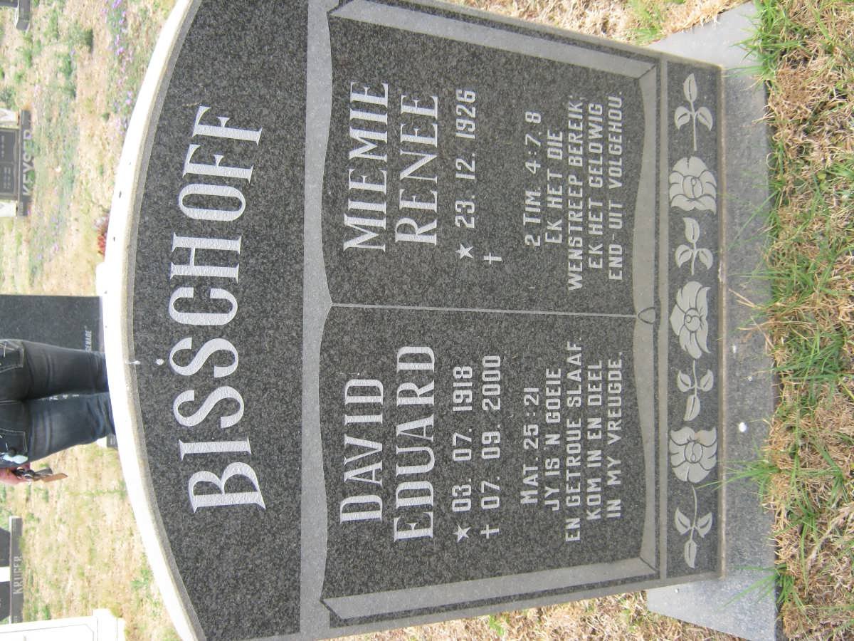 BISSCHOFF David Eduard 1918-2000 &amp; Miemie Renee 1926-