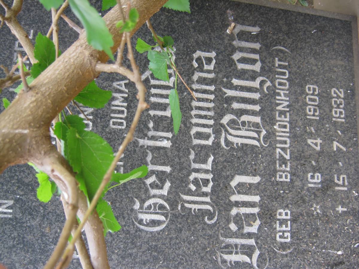 BILJON Gertruida Jacomina, van nee BEZUIDENHOUT 1909-1932