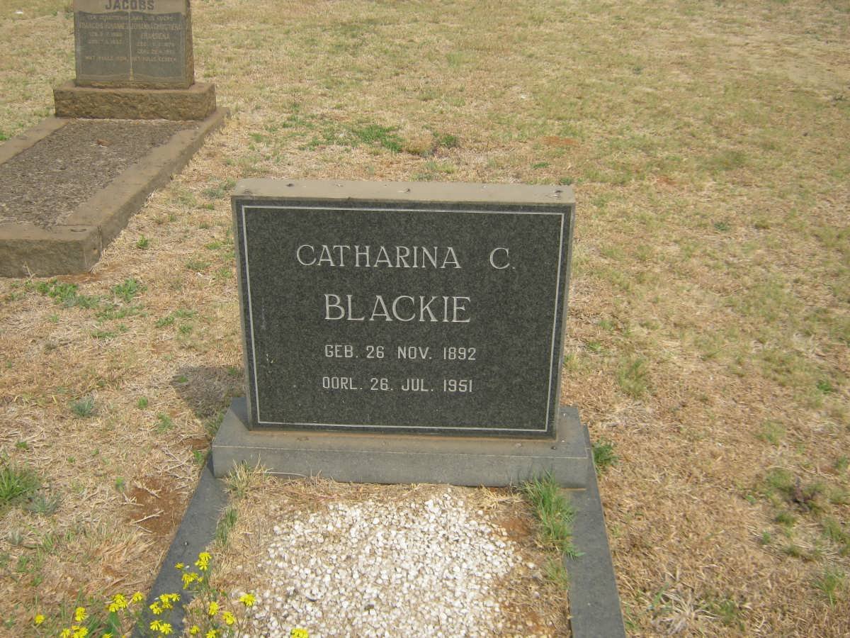 BLACKIE Catharina C. 1892-1951