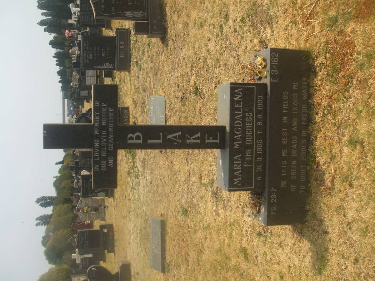 BLAKE Maria Magdalena 1905-1993