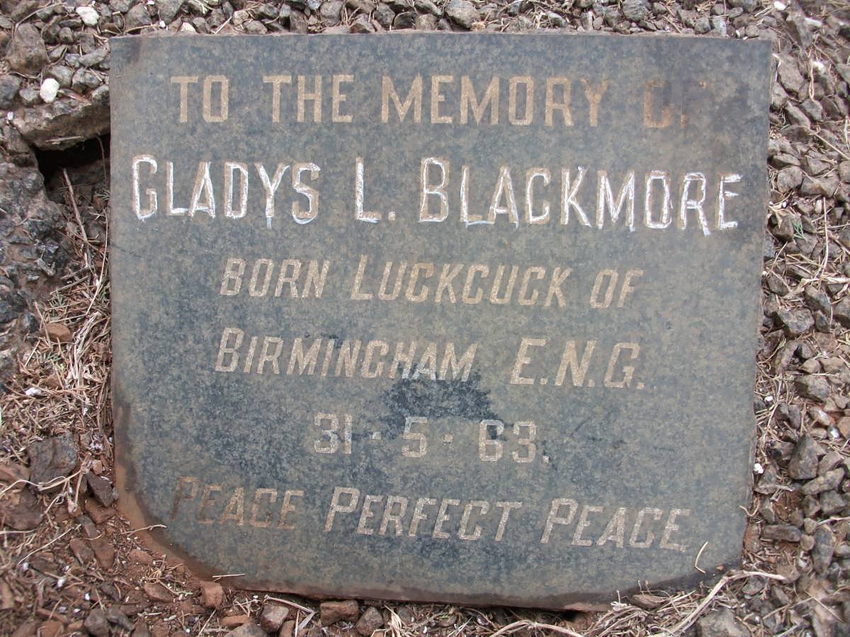 BLACKMORE Gladys L. -1963