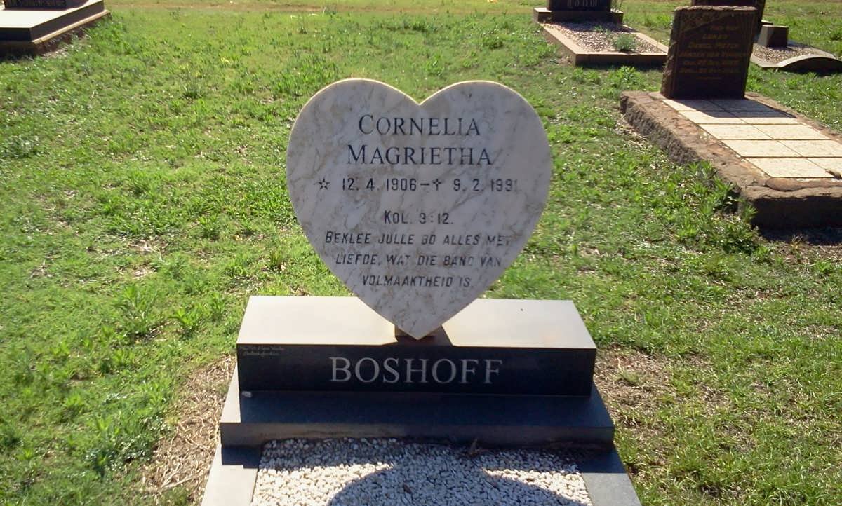 BOSHOFF Cornelia Magrietha 1906-1991