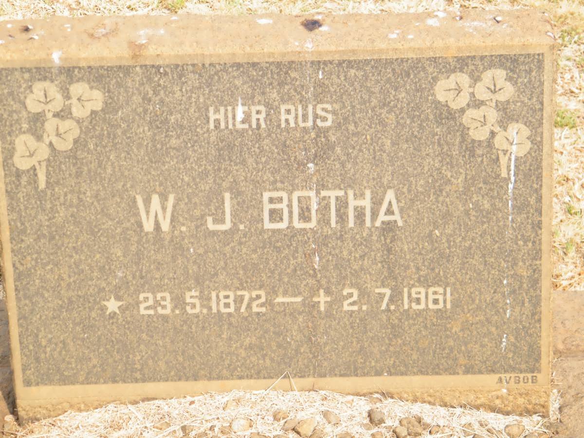BOTHA W.J. 1872-1961