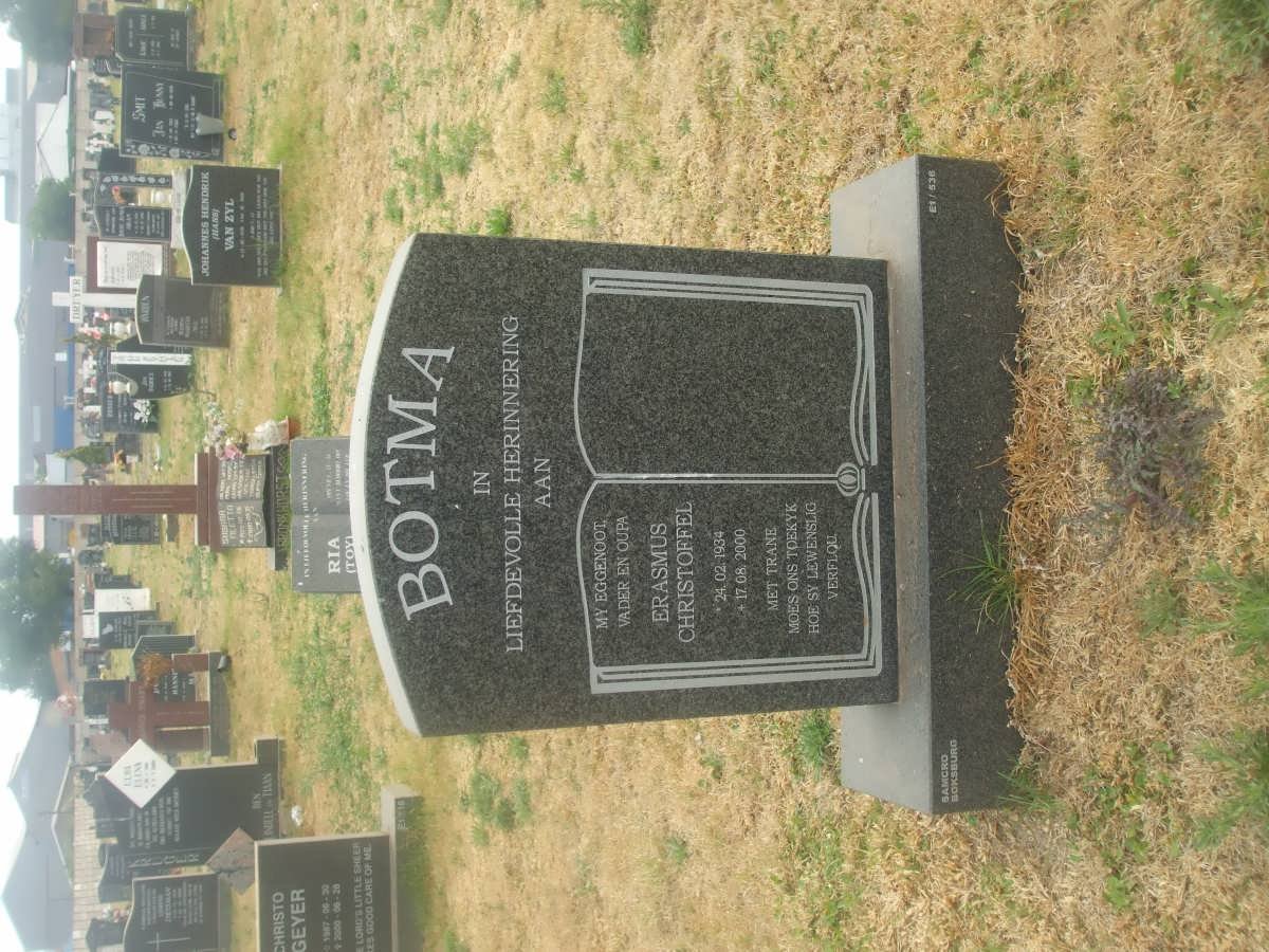 BOTMA Erasmus Christoffel 1934-2000