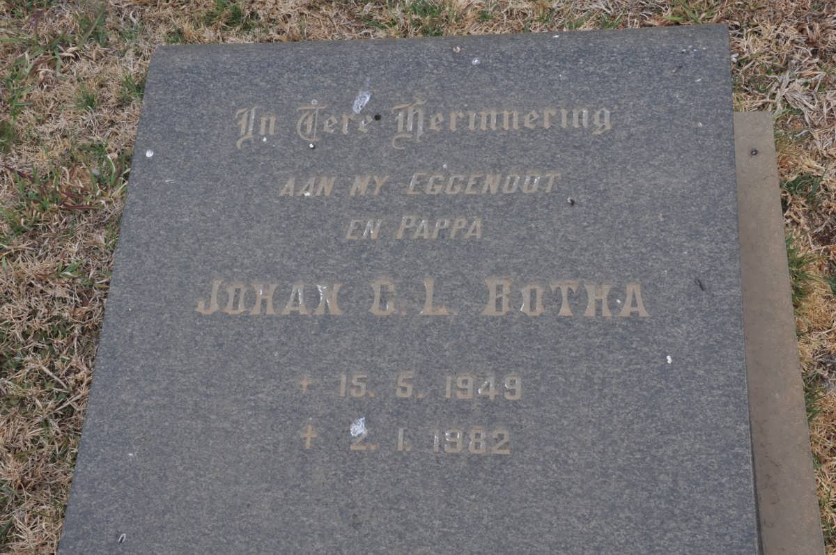 BOTHA Johan C.L. 1949-1982