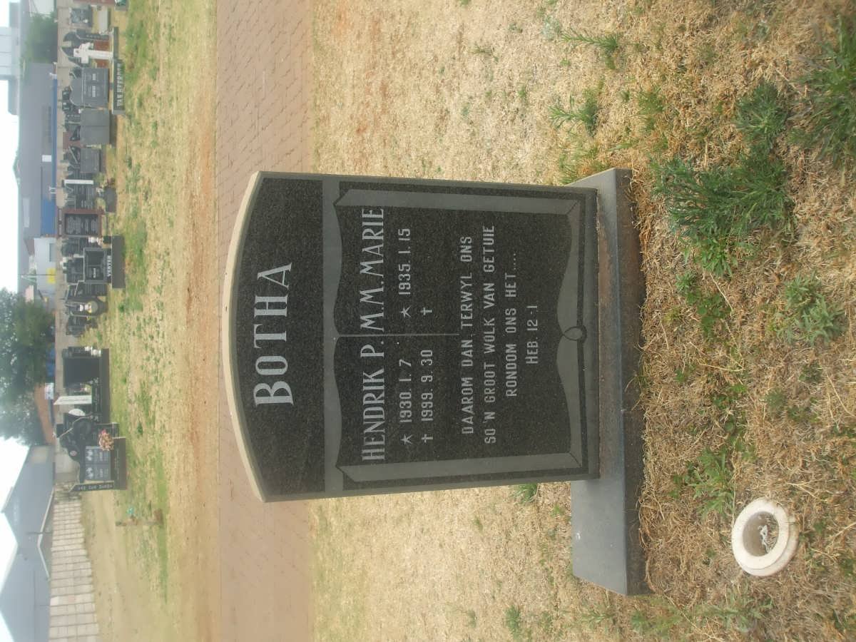 BOTHA Hendrik Petrus 1930-1999