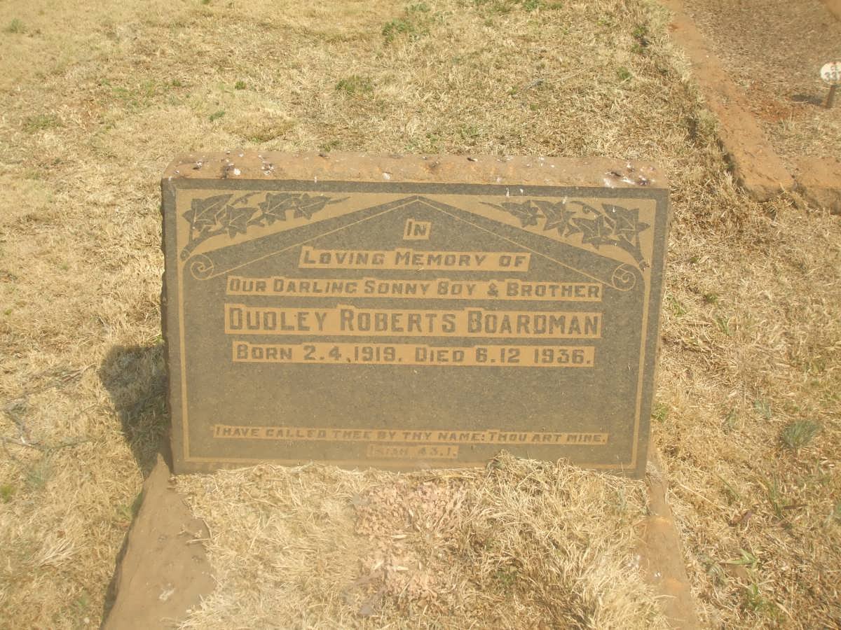 BOARDMAN Dudley Roberts 1919-1936