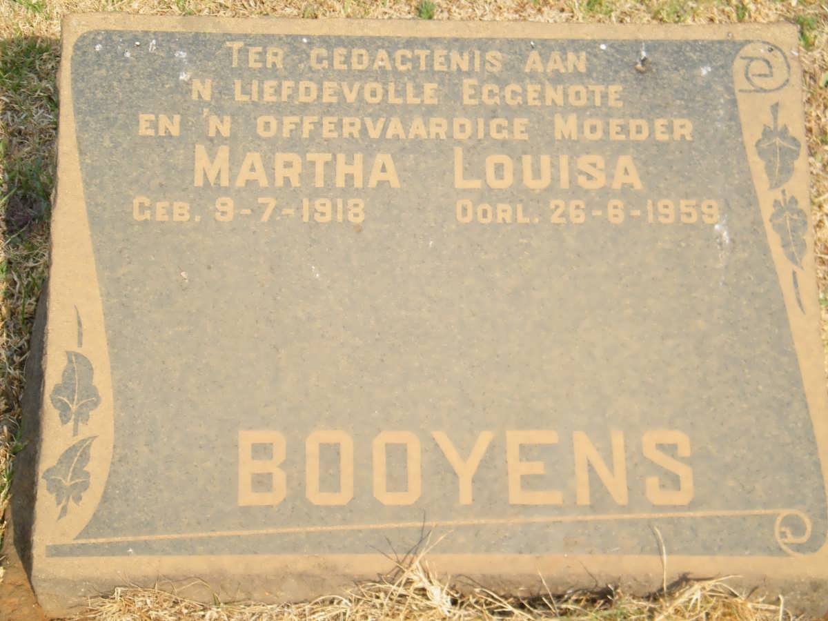 BOOYENS Martha Louisa 1918-1959