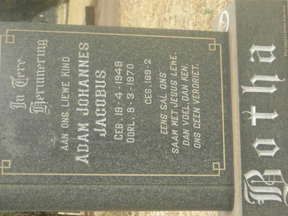 BOTHA Adam Johannes Jacobus 1949-1970