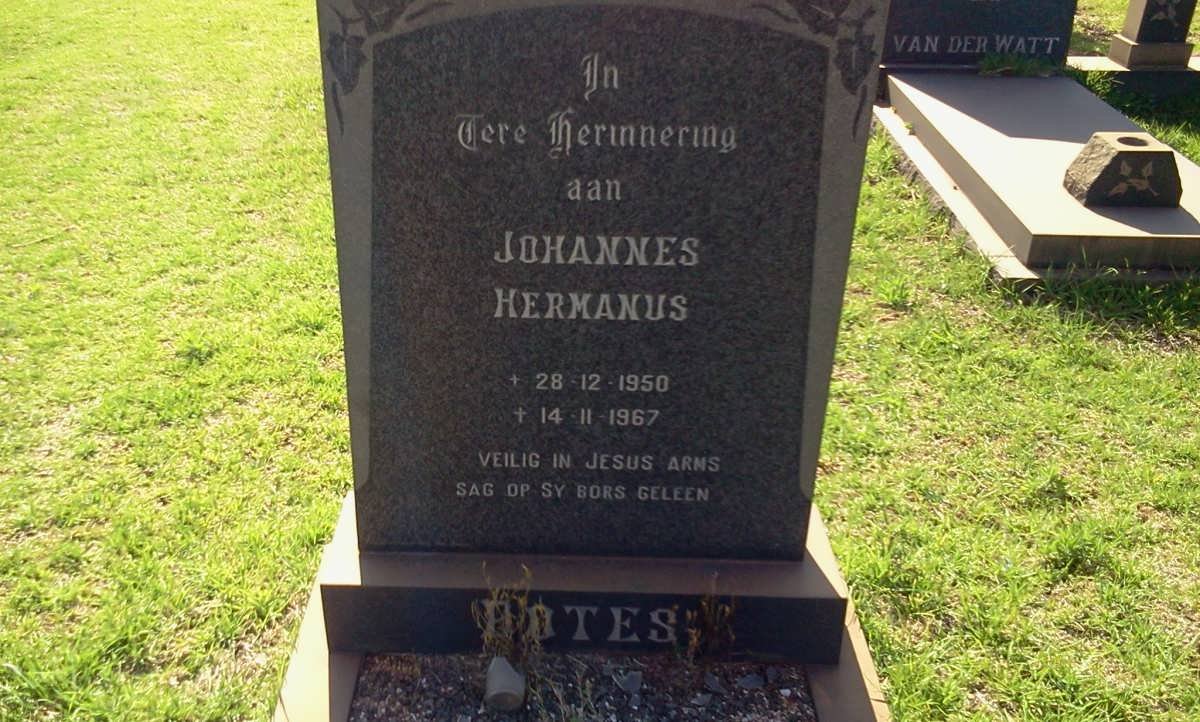 BOTES Johannes Hermanus 1950-1967