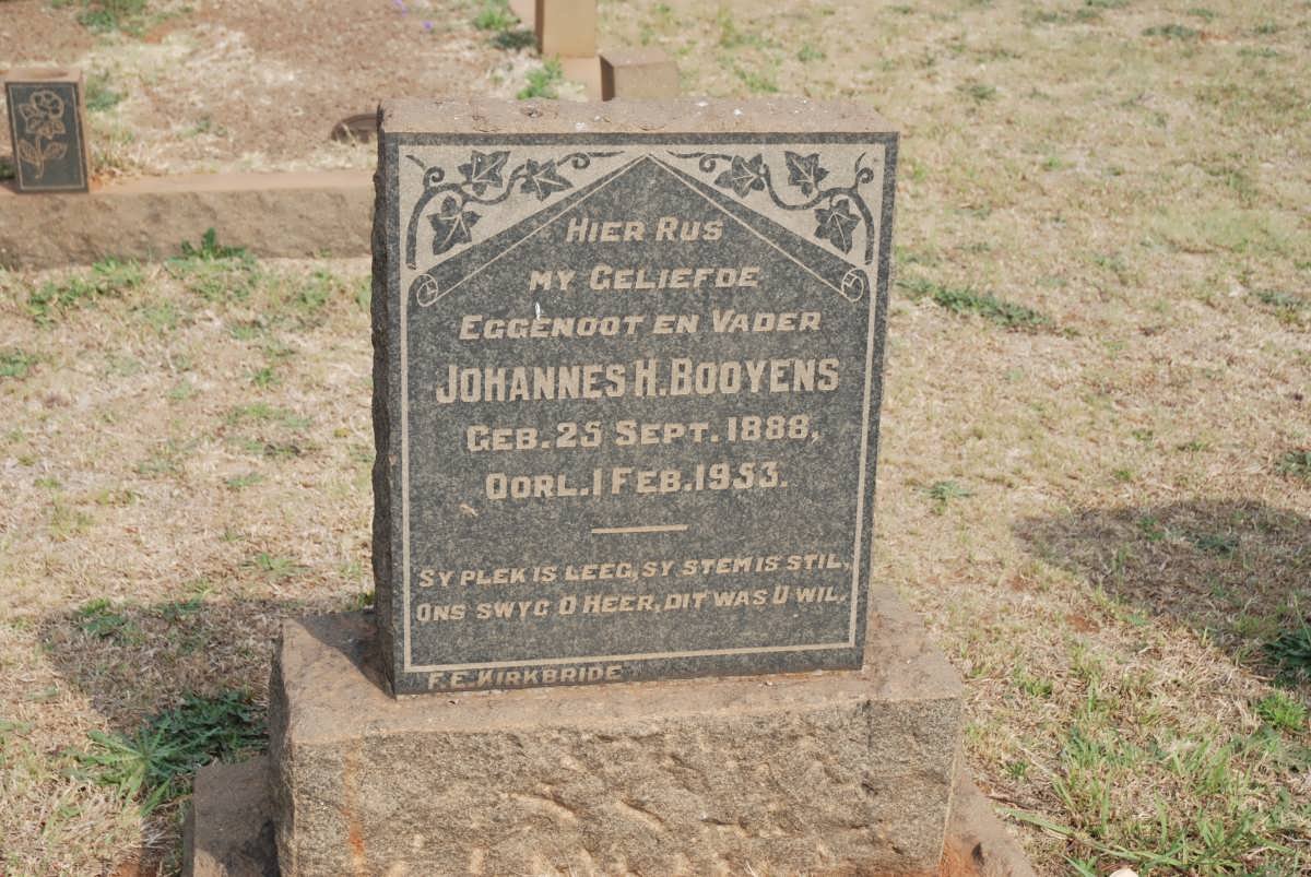 BOOYENS Johannes H. 1888-1953