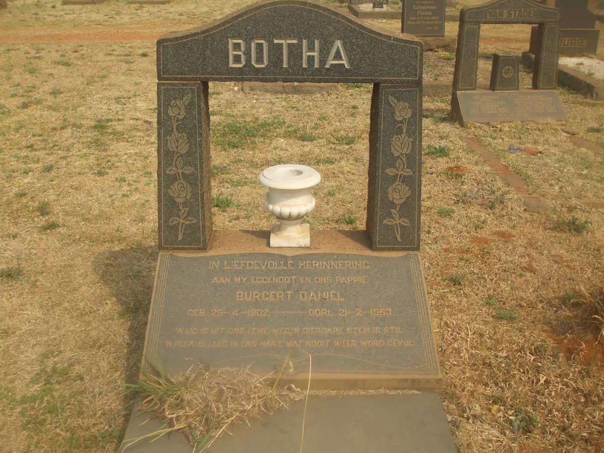 BOTHA Burgert Daniel 1902-1953