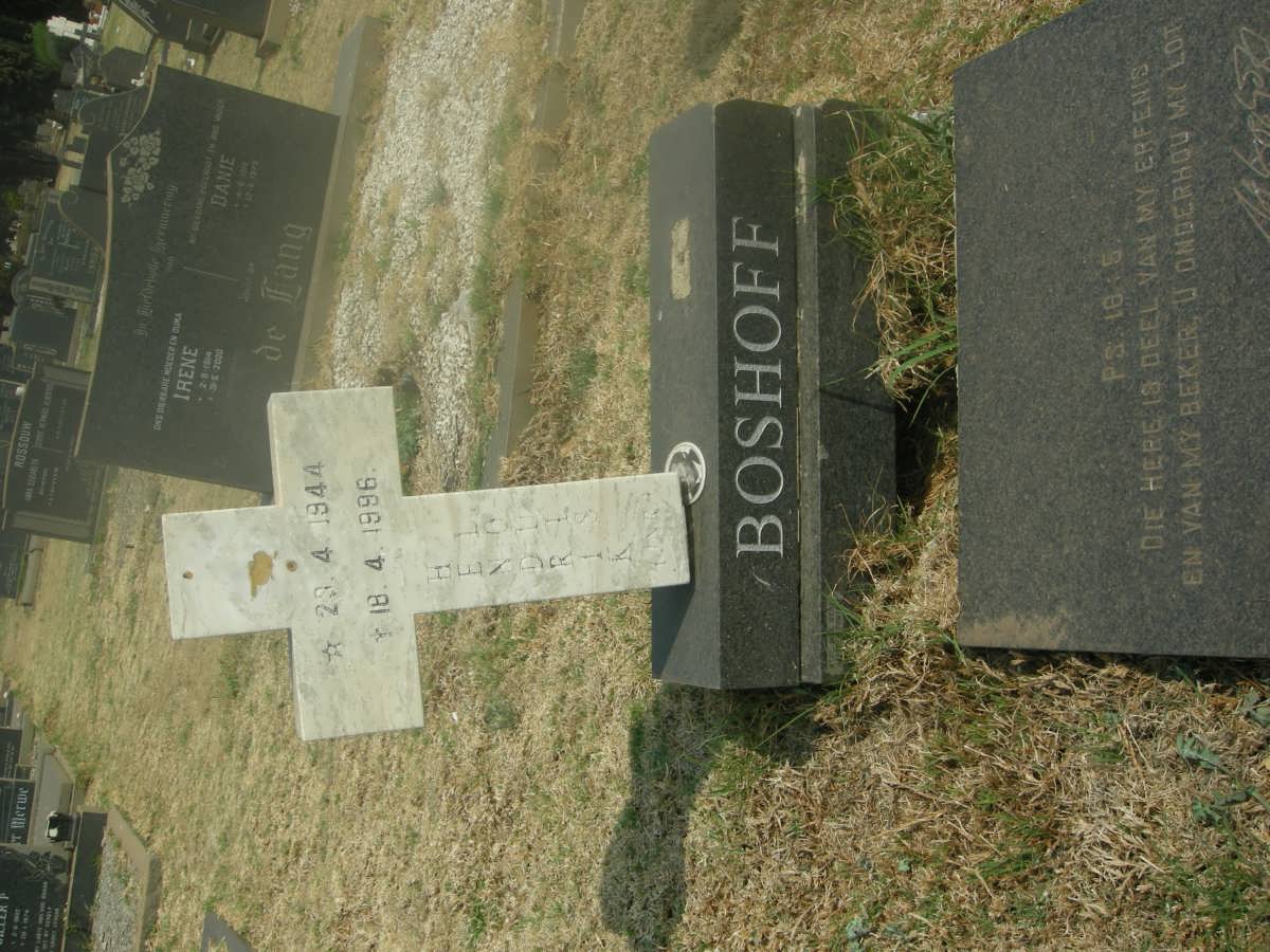 BOSHOFF Hendrik Louis 1944-1996
