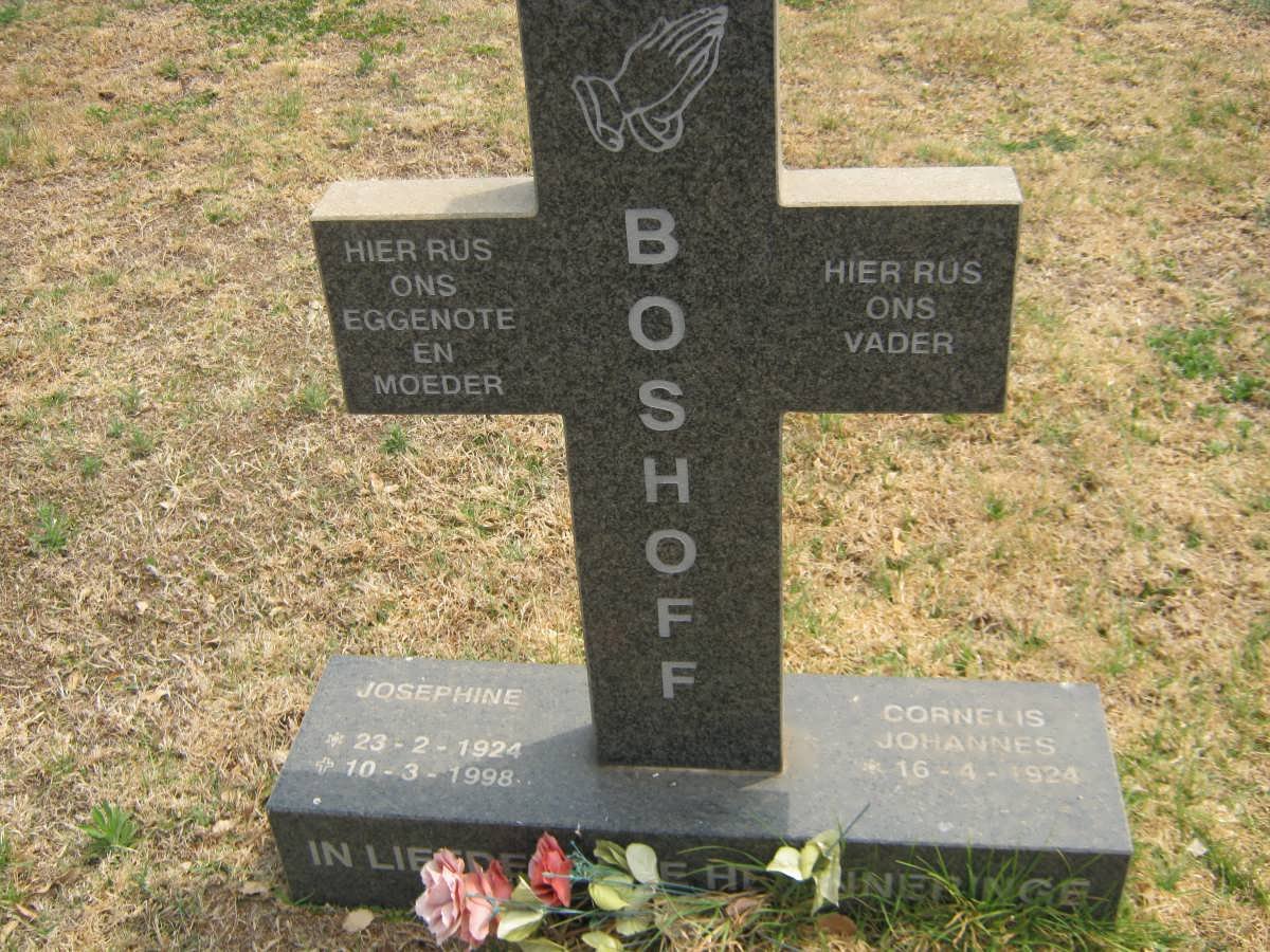 BOSHOFF Cornelis Johannes 1924- &amp; Josephine 1924-1998