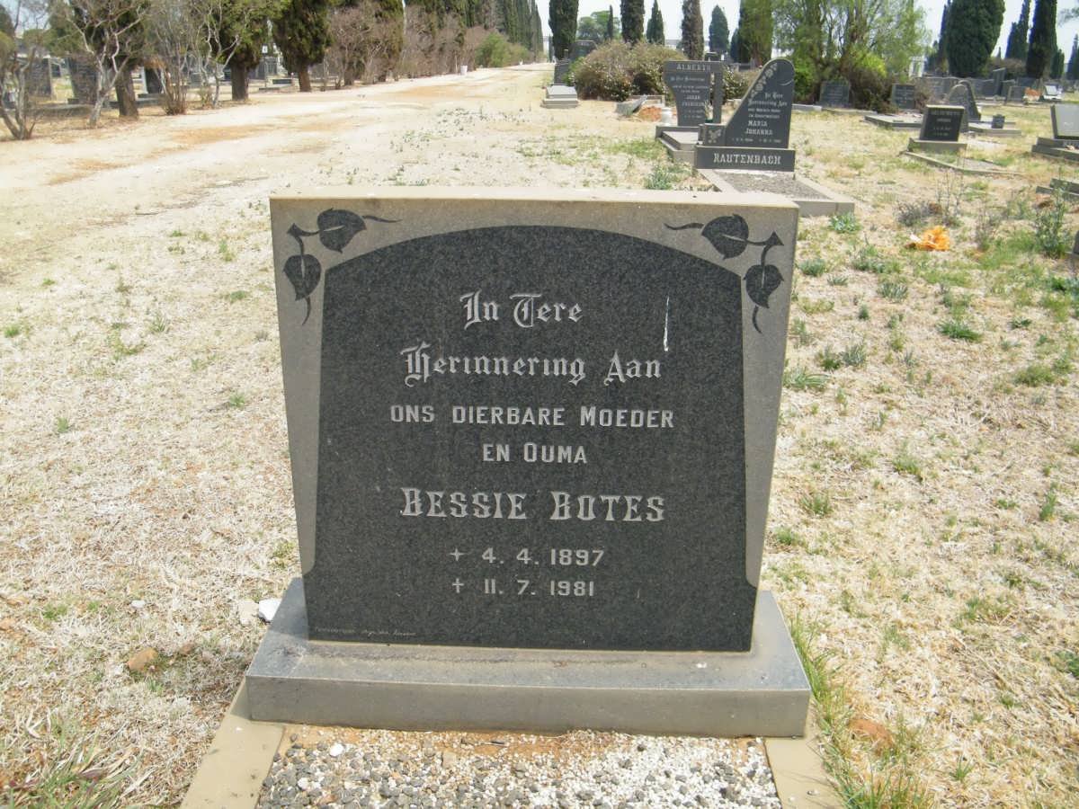 BOTES Bessie 1897-1981