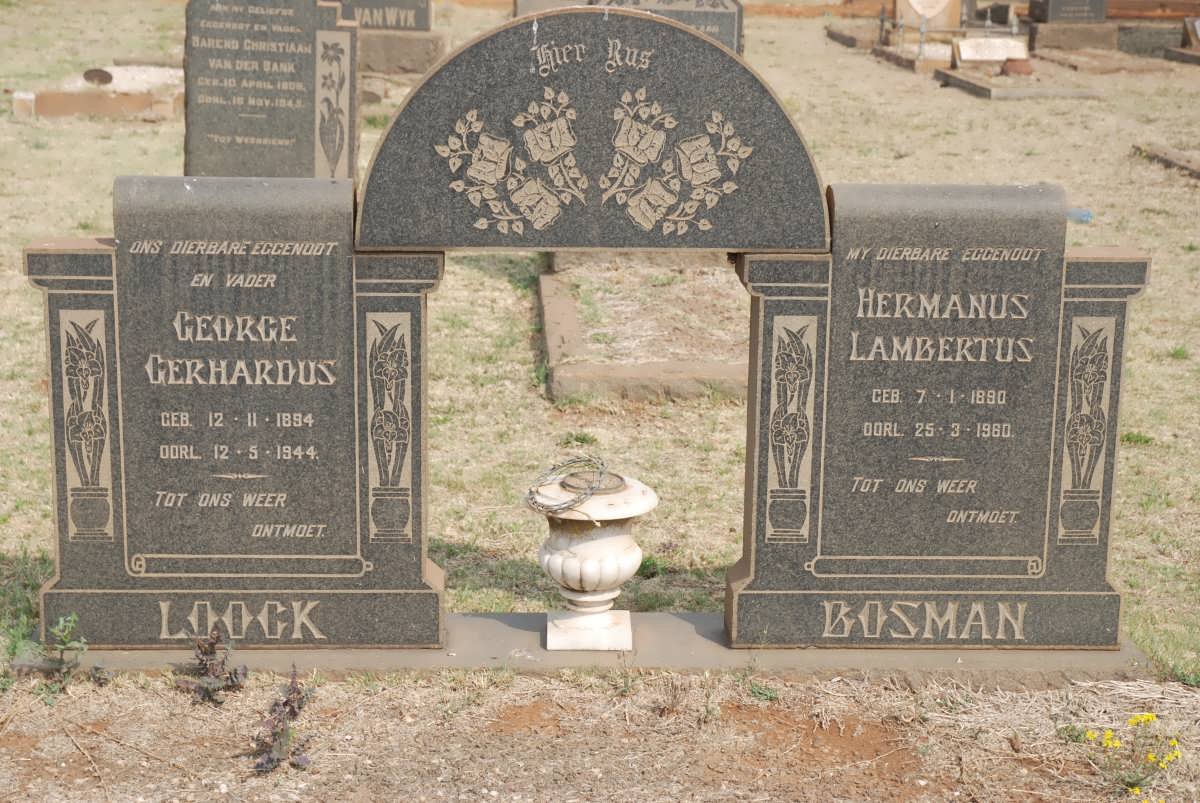 BOSMAN Hermanus Lambertus 1890-1960 :: LOOCK George Gerhardus 1894-1944