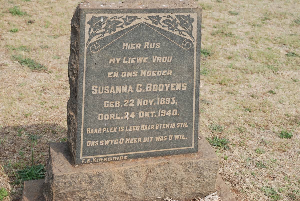 BOOYENS Susanna C. 1893-1940