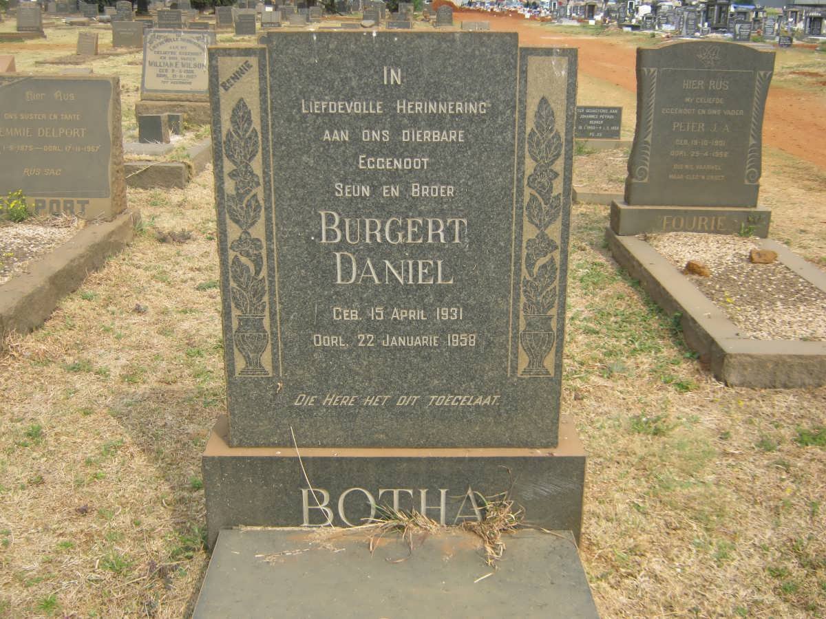 BOTHA Burgert Daniel 1931-1958