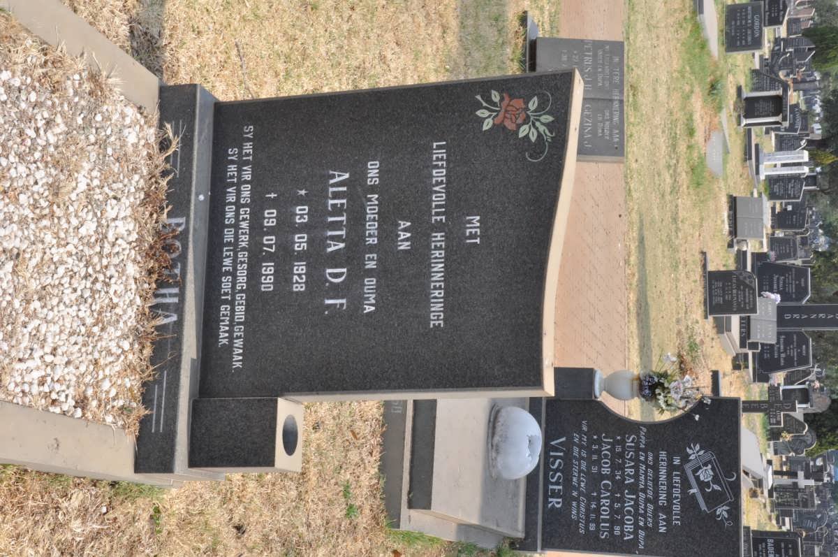BOTHA Aletta D.F. 1928-1990