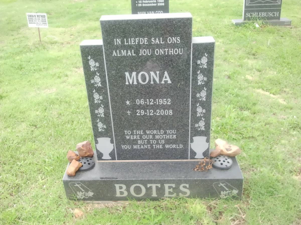 BOTES Mona 1952-2008