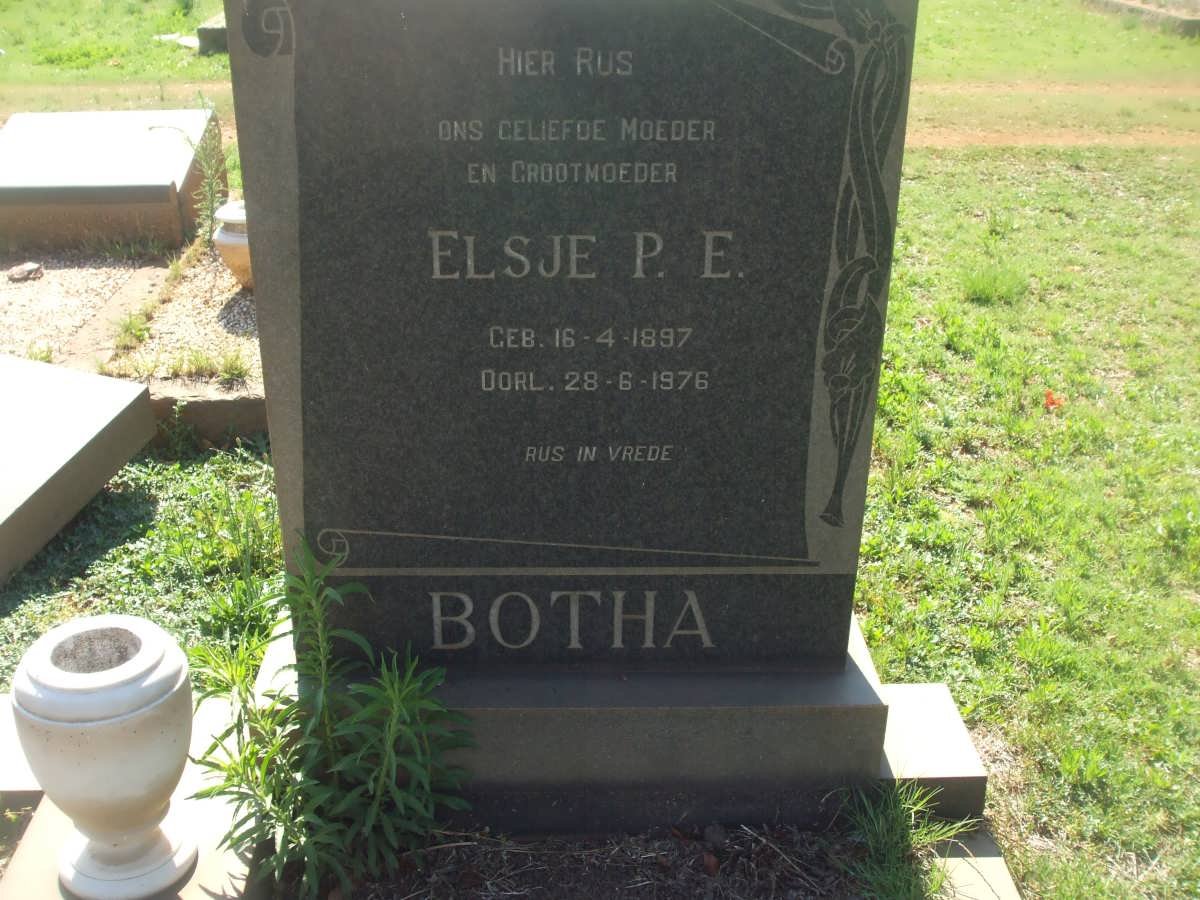 BOTHA Elsje P.E. 1897-1976