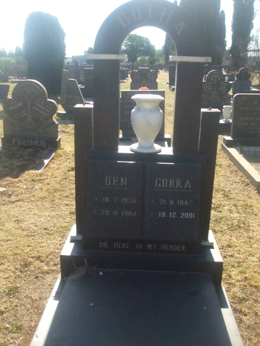 BOTHA Ben 1936-1984 &amp; Corra 1947-2001