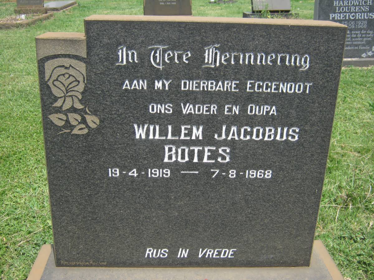 BOTES Willem Jacobus 1919-1968