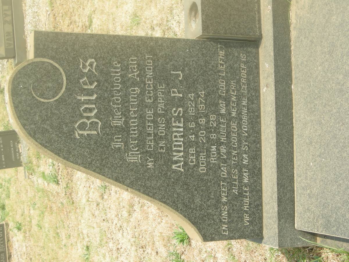 BOTES Andries P.J. 1924-1974