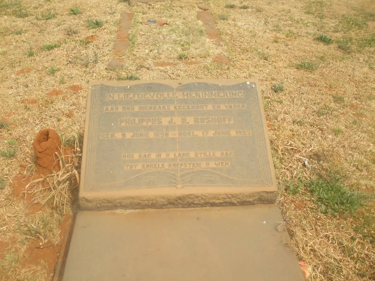 BOSHOFF Philippus J.M. 1898-1953