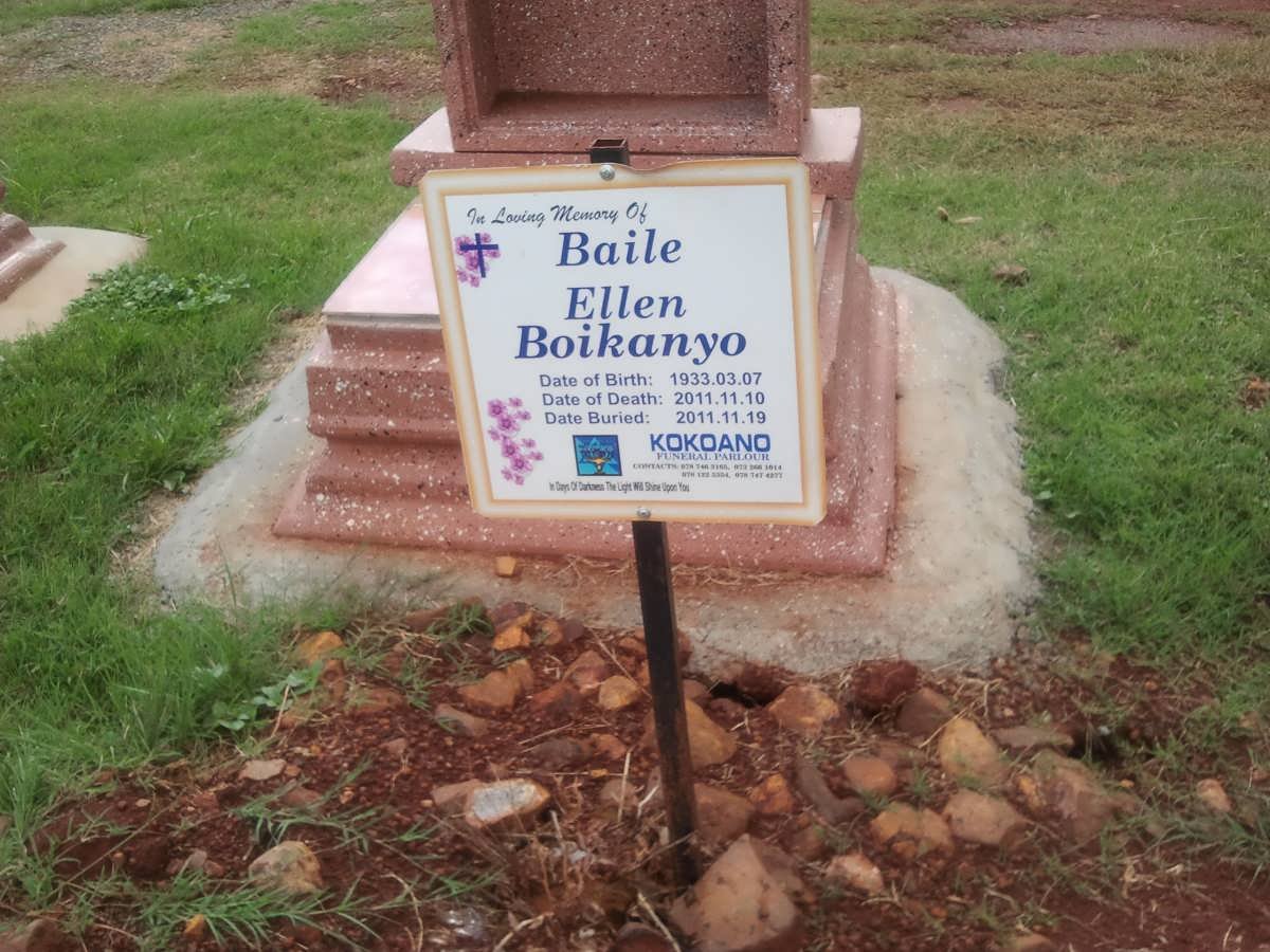 BOIKANYO Baile Ellen 1933-2011