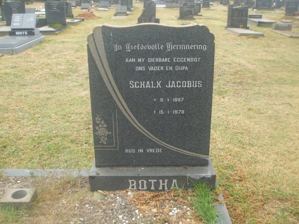 BOTHA Schalk Jacobus 1897-1978