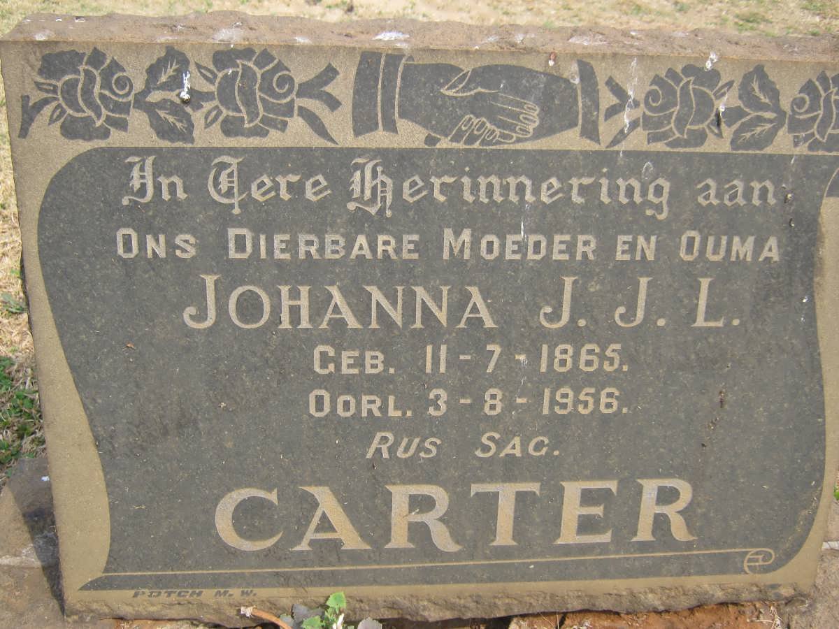 CARTER Johanna J.J.L. 1865-1956