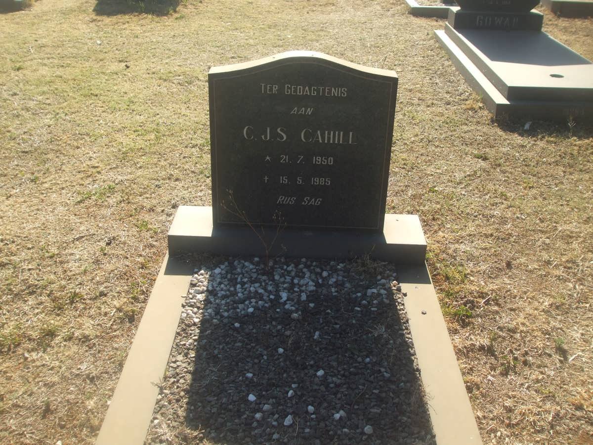 CAHILL C.J.S. 1950-1985