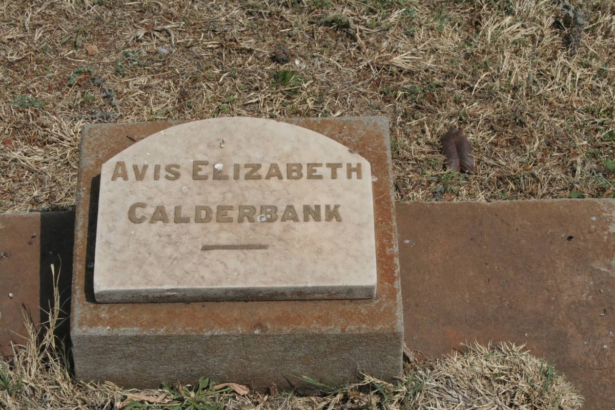 CALDERBANK Avis Elizabeth 