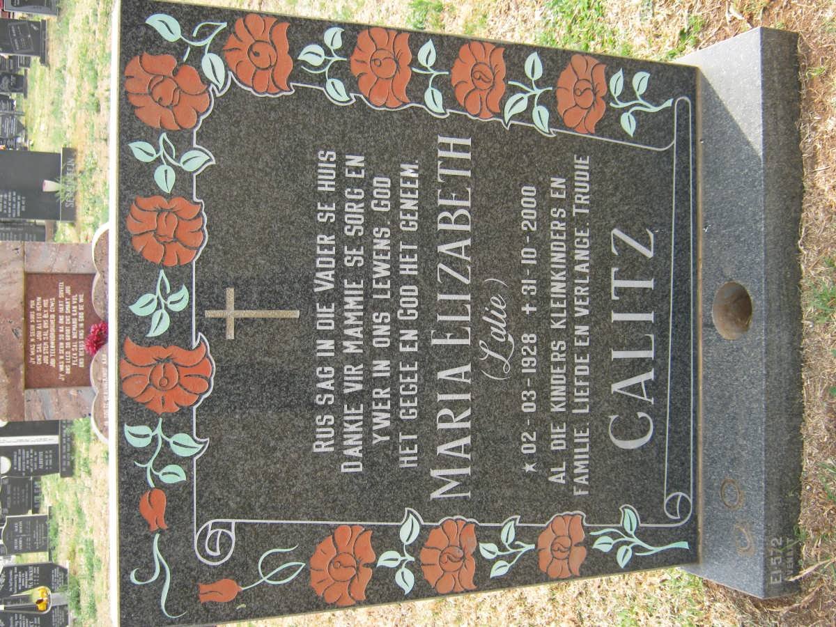 CALITZ Maria Elizabeth 1928-2000