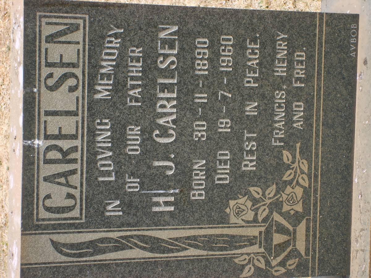 CARELSEN H.J. 1890-1960