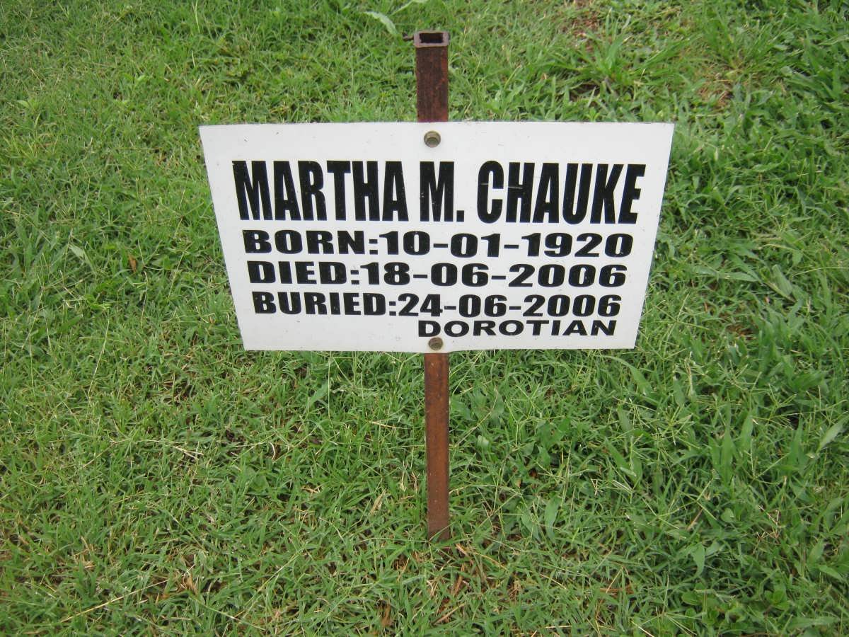 CHAUKE Martha M. 1920-2006