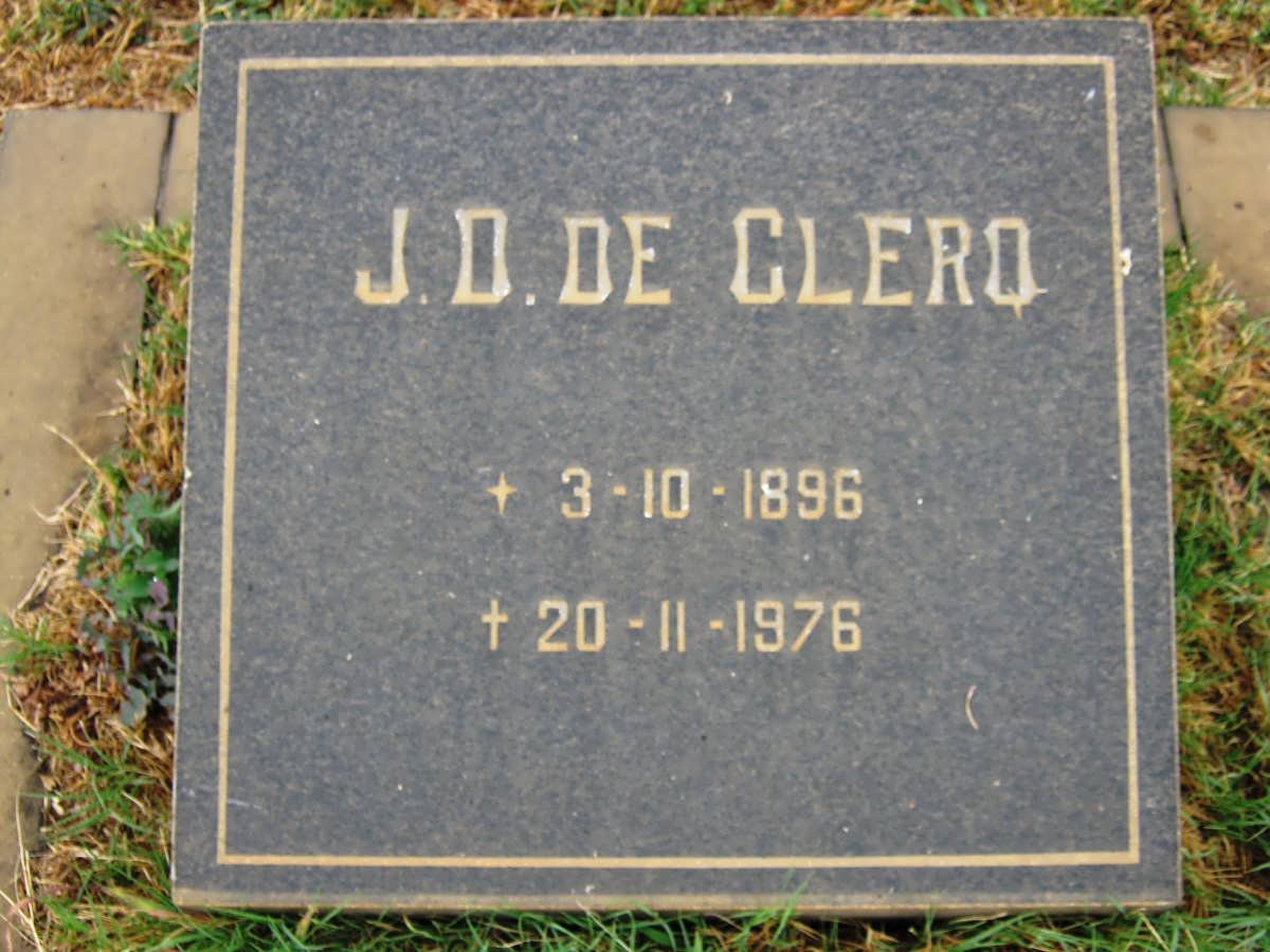 CLERQ J.D., de 1896-1976